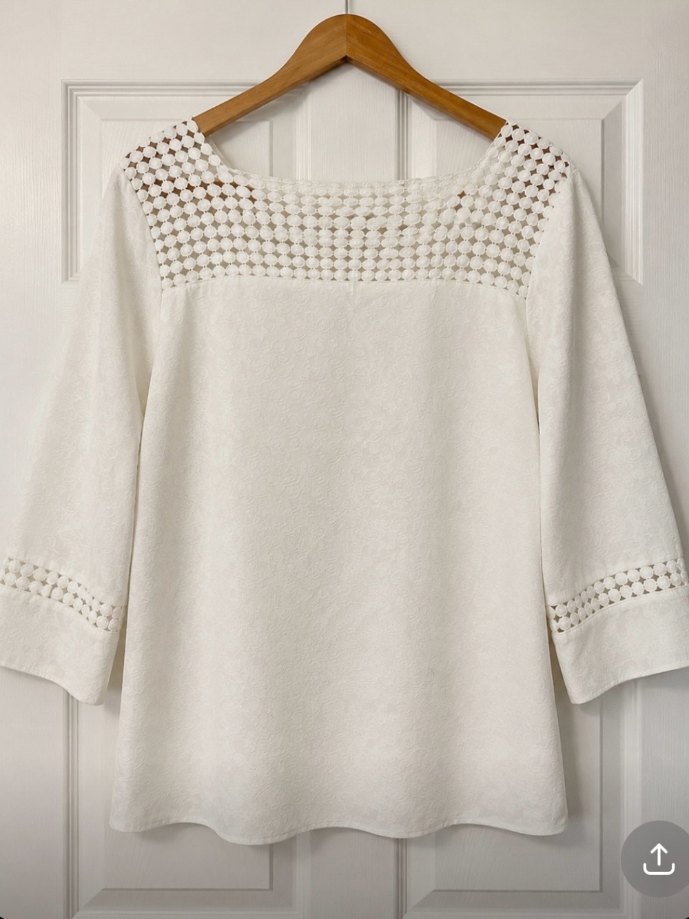 Vintage Lilly Pulitzer 3/4 Sleeve Tunic with Crochet Detail